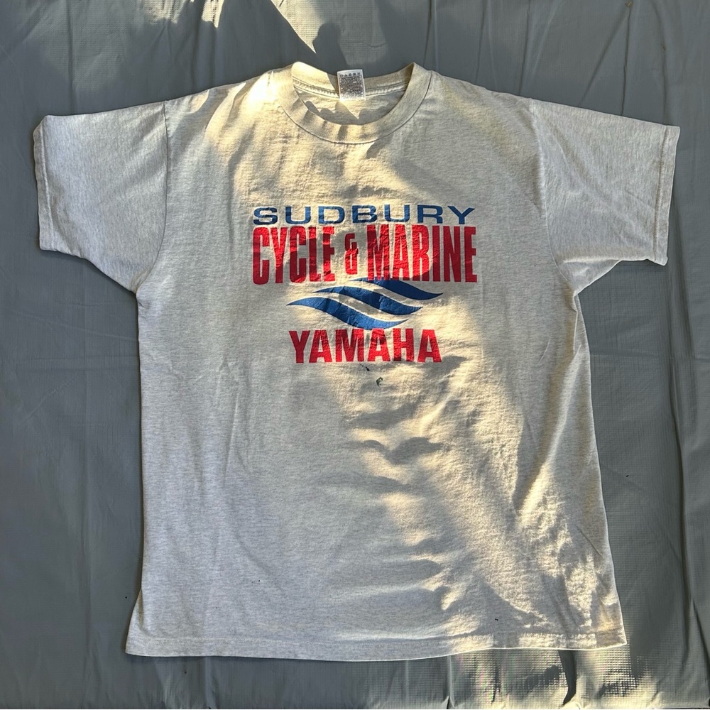 Yamaha White and Red Graphic Tee